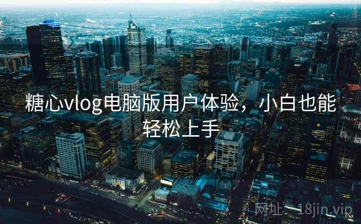 糖心vlog电脑版用户体验,小白也能轻松上手